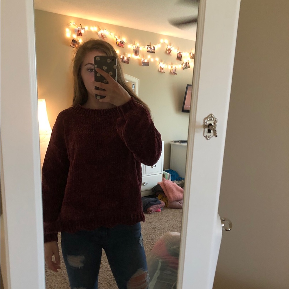 Burgundy sweater